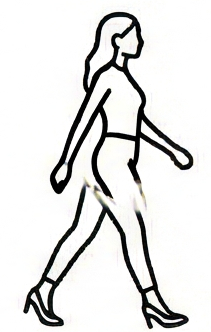 Walking pose for AI fashion model photography