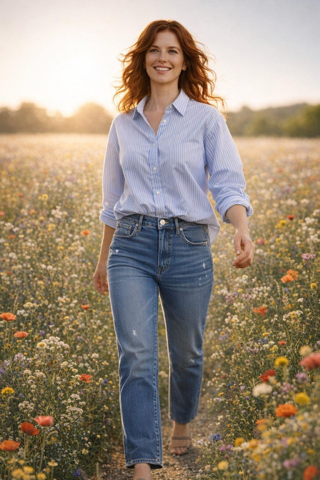 Professional AI-generated fashion photography Outdoor campaign result