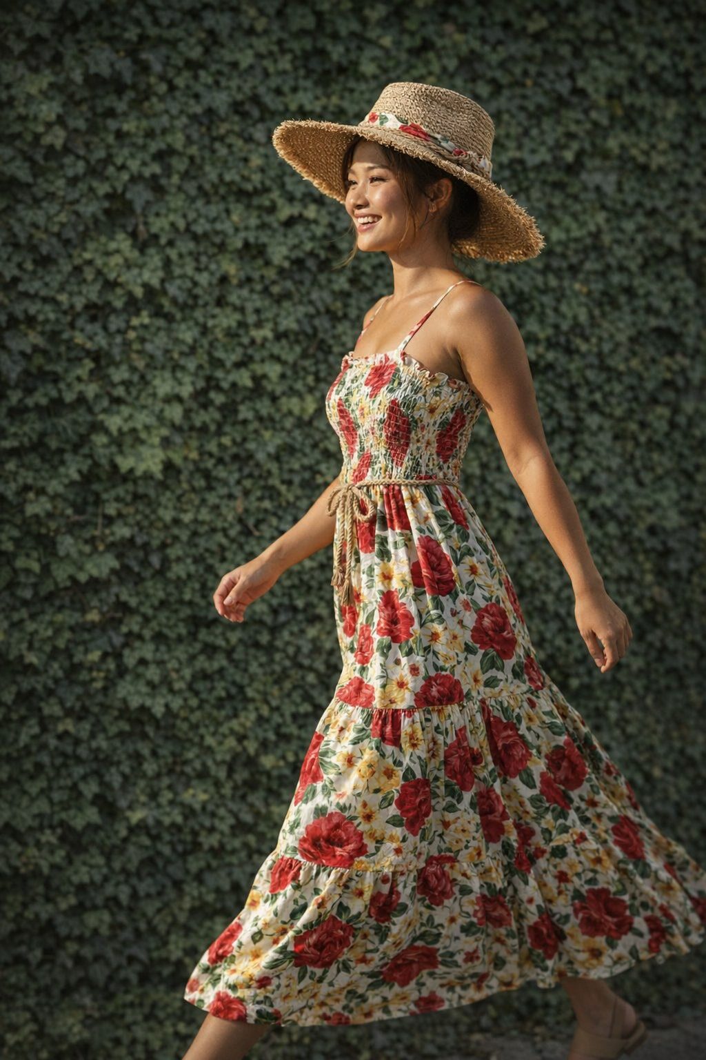 Professional AI-generated fashion photography Outdoor campaign result